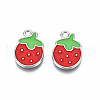 Rack Plating Alloy Enamel Pendants PALLOY-S139-016-2