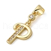 Brass Micro Pave Cubic Zirconia Pendants KK-M319-02G-P-2