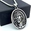 Greek Mythology Stainless Steel Jesue Pendant Necklaces for Men GI0834-2