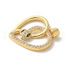Brass Micro Pave Cubic Zirconia Pendants KK-P292-19G-02-2