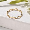 304 Stainless Steel Wave Finger Rings RJEW-I110-01G-2
