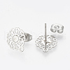 Non-Tarnish 304 Stainless Steel Stud Earring Findings STAS-S079-35B-2