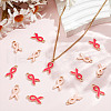 HOBBIESAY 60Pcs 2 Colors Alloy Enamel Pendants ENAM-HY0001-36-4