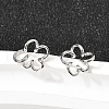 Hollow Flower 925 Sterling Silver Stud Earrings EJEW-S271-03P-1