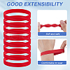 CREATCABIN 10Pcs Word Silicone Cord Bracelet Wristband BJEW-CN0001-04B-5