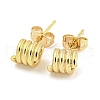 Brass Ear Studs EJEW-P261-10G-1
