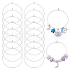 SUNNYCLUE 18pcs Textured Simple Thin Stainless Steel Bangles Set BJEW-SC0001-19-1