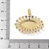 Rack Plating Brass Micro Pave Cubic Zirconia with Enamel Pendants KK-G515-46G-3