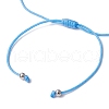 Natural Dyed White Jade Braided Bead Bracelets BJEW-JB09823-4