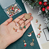 Christmas Theme Alloy Enamel Pendant Decorations HJEW-FG00002-3