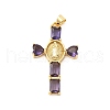 Rack Plating Brass Pendants KK-D087-16G-01-1