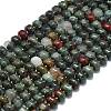 Natural African Bloodstone Beads Strands G-P573-B13-01-2