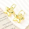 Star Brass Hoop Earrings for Women EJEW-U057-06C-01G-3