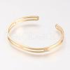 Brass Cuff Bangle BJEW-P168-A08-1