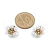 Ion Plating(IP) 304 Stainless Steel Flower Stud Earrings EJEW-A119-03G-5