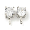 Brass with Cubic Zirconia Peg Bails KK-Q820-01P-1