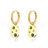 Stainless Steel Rectangle Earrings with Rhinestone for Women UO8786-1-1