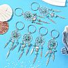 Alloy Magnesite Synthetic Turquoise Keychain HJEW-JKC01248-1