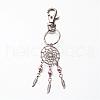 Woven Net/Web with Feather Keychain KEYC-JKC00077-2