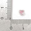 925 Sterling Silver Cubic Zirconia Heart Beads STER-F060-03S-03-3