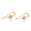 Brass Micro Pave Cubic Zirconia Earring Hooks KK-T063-015-NF-3
