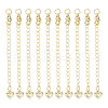 Unicraftale 10Pcs Brass Curb Chain Extender KK-UN0001-37-1