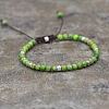 Dyed Natural Imperial Jasper Round Braided Bead Bracelet QW4331-1-1