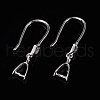 Rhodium Plated 925 Sterling Silver Earring Hooks STER-F033-61P-5