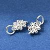 Clover Brass Micro Pave Clear Cubic Zirconia Pendants KK-K300-10S-3
