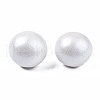 Painted Half Round Schima Wood Earrings for Girl Women EJEW-T017-02H-2