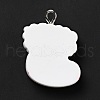 Christmas Opaque Resin Pendants RESI-G043-B07-4