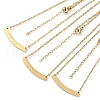 Valentine's Day Rectangle 304 Stainless Steel Pendants Necklaces NJEW-K266-02G-1
