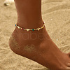 Heart Alloy Rhinestone Chain Anklets WG37F25-02-1