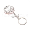 Flat Round with Tree of Life Alloy Keychains KEYC-MZ00039-6