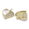 Brass Micro Pave Cubic Zirconia Pendants KK-G485-34G-G-2