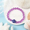 Handmade Porcelain Turtle Stretch Bracelets BJEW-JB10247-02-2