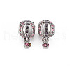 Rack Plating Alloy European Beads MPDL-N039-157-1