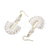 Brass Natural Cultured Freshwater Pearl Dangle Earrings EJEW-TA00618-4