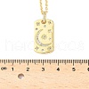 Brass Micro Pave Clear Cubic Zirconia Pendant Necklaces for Women NJEW-S449-01C-G-5