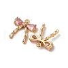 Brass Micro Pave Cubic Zirconia Pendants KK-Z112-36G-01-2