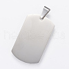 Non-Tarnish 304 Stainless Steel Stamping Blank Tag Pendants X-STAS-R090-33-1