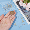 BENECREAT 30Pcs 2 Colors Brass Linking Rings KK-BC0012-49-3