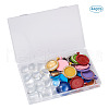 DIY Flat Round Pendant Making Kits DIY-TA0008-46-3