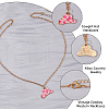 FIBLOOM 4Pcs 4 Style Hat & Shoes Enamel Pendant Necklaces Set with Cable Chains NJEW-FI0001-11-4