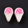 UV Plating Rainbow Iridescent Acrylic European Beads X-SACR-E009-36-3