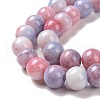 Opaque Crackle Glass Round Beads Strands GLAA-T031-8mm-02-4