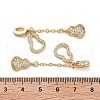 Rack Plating Brass Micro Pave Clear Cubic Zirconia Pendants KK-Z064-14G-3