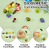 DICOSMETIC 16Pcs 8 Styles Food Grade Eco-Friendly Silicone Focal Beads SIL-DC0001-55-5