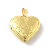 Brass Locket Pendants KK-C092-25G-10-1