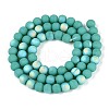 Frosted Opaque Glass Beads Strands GLAA-T032-P6mm-MBB12A-2